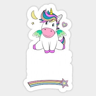 Unicorn Wishes On The Moon And Stars Sticker